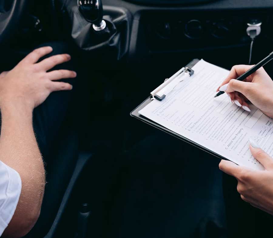 Inside Car Signing Document Inside Car Signing Document